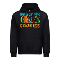 Black just a girl who loves cookies Urban Hoodie - AdoDesignShop