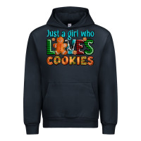 Navy just a girl who loves cookies Urban Hoodie - AdoDesignShop