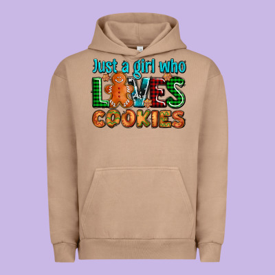 Just A Girl Who Loves Cookies Urban Hoodie Designed By Adodesignshop