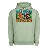 Pigment Oil Green just a girl who loves cookies Urban Hoodie - AdoDesignShop