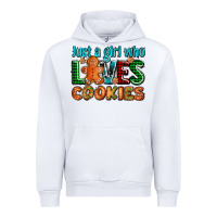 White just a girl who loves cookies Urban Hoodie - AdoDesignShop