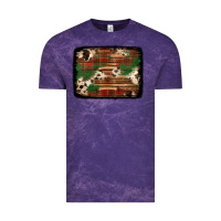 Cloud Purple christmas buffalo plaid cowhide background Vintage Tee - Jasminsmagicworld