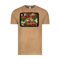 Vintage Camel christmas buffalo plaid cowhide background Vintage Tee - Jasminsmagicworld