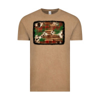 Vintage Coffee christmas buffalo plaid cowhide background Vintage Tee - Jasminsmagicworld