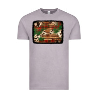 Vintage Zinc christmas buffalo plaid cowhide background Vintage Tee - Jasminsmagicworld
