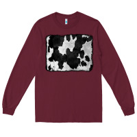 Burgundy Cowhide Long Sleeve Tee - CowCowDesign
