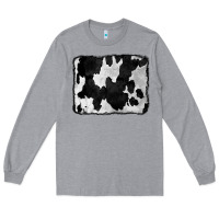 Heather Grey Cowhide Long Sleeve Tee - CowCowDesign