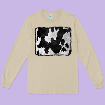 Cowhide Long Sleeve Tee Designed By Cowcowdesign