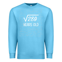 Ocean Blue 17 year old gift boys girls funny 17th birthday gifts math Premium Sweatshirt - trangStudio