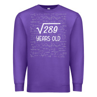 Purple 17 year old gift boys girls funny 17th birthday gifts math Premium Sweatshirt - trangStudio
