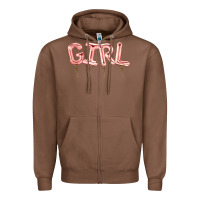 Chestnut Girl balloon Zipper Hoodie - Artiststas