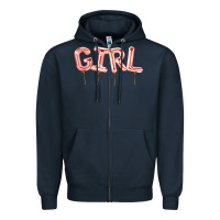 Navy Girl balloon Zipper Hoodie - Artiststas