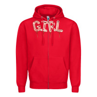 Red Girl balloon Zipper Hoodie - Artiststas