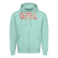 Seafoam Girl balloon Zipper Hoodie - Artiststas