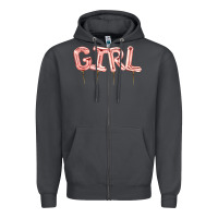 Smoke Girl balloon Zipper Hoodie - Artiststas