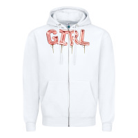 White Girl balloon Zipper Hoodie - Artiststas