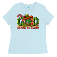 Baby Blue With God All Things Are Possible Mexico Ladies Tee - texasbilliewilder