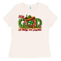With God All Things Are Possible Mexico Ladies Tee | Teevron