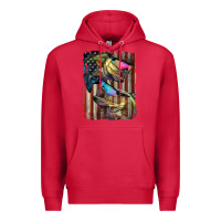 Cardinal American Flag With Bass Fish Premium Hoodie - LillyAllenDesigns