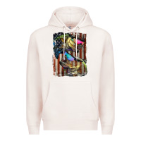 Pale Pink American Flag With Bass Fish Premium Hoodie - LillyAllenDesigns