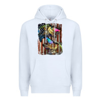White American Flag With Bass Fish Premium Hoodie - LillyAllenDesigns