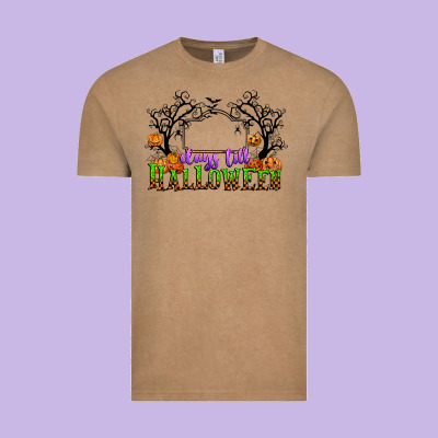 Days Till Halloween Vintage Tee Designed By Cowgirlartshop