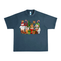 Midnight Navy christmas polar bear reindeer and snowman coffee c Urban Heavy Tee - CowGirlArtShop
