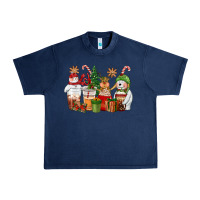 Navy christmas polar bear reindeer and snowman coffee c Urban Heavy Tee - CowGirlArtShop