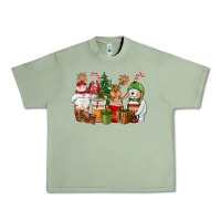 Oil Green christmas polar bear reindeer and snowman coffee c Urban Heavy Tee - CowGirlArtShop