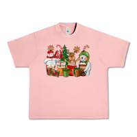 Salmon christmas polar bear reindeer and snowman coffee c Urban Heavy Tee - CowGirlArtShop