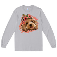 Moon Dust cockapoo floral pink glitter Long Sleeve Tee - Jasminsmagicworld