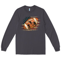 Smoke American Football Flag Players Long Sleeve Tee - CowCowDesign