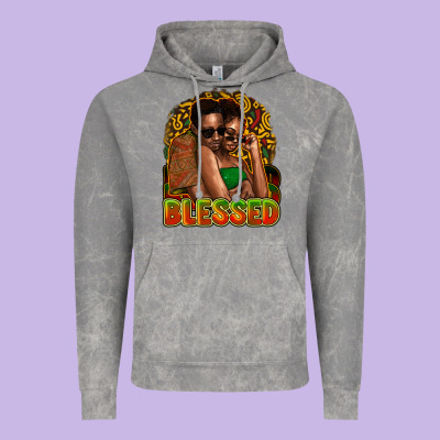 Black Couple Blessed Vintage Hoodie Designed By Howdyjamesfarm