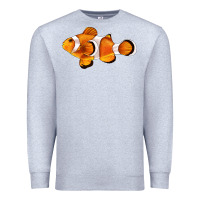 Heather Grey clown fish side Premium Sweatshirt - BarkalooDesign
