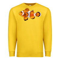 Lemon clown fish side Premium Sweatshirt - BarkalooDesign
