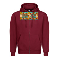 Burgundy Thanksgiving Zipper Hoodie - Artiststas