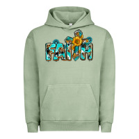 Pigment Oil Green faith with cross ado Urban Hoodie - AdoDesignShop