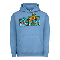 Pigment Pebble Blue faith with cross ado Urban Hoodie - AdoDesignShop
