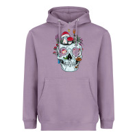 Lavender halloween skull collector mushrooms flowers and butterflies sweatshirt Heavyweight Hoodie - trangStudio