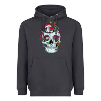 Smoke halloween skull collector mushrooms flowers and butterflies sweatshirt Heavyweight Hoodie - trangStudio