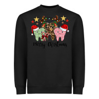 Black merry christmas tooth Heavyweight Sweatshirt - CowhideDigitalArt