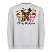 Heather Grey merry christmas tooth Heavyweight Sweatshirt - CowhideDigitalArt