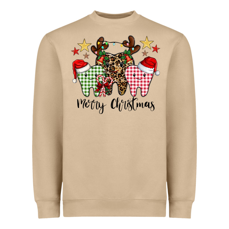 Merry Christmas Tooth Heavyweight Sweatshirt by CowhideDigitalArt | Teevron