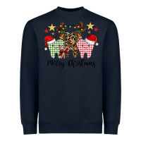 Navy merry christmas tooth Heavyweight Sweatshirt - CowhideDigitalArt