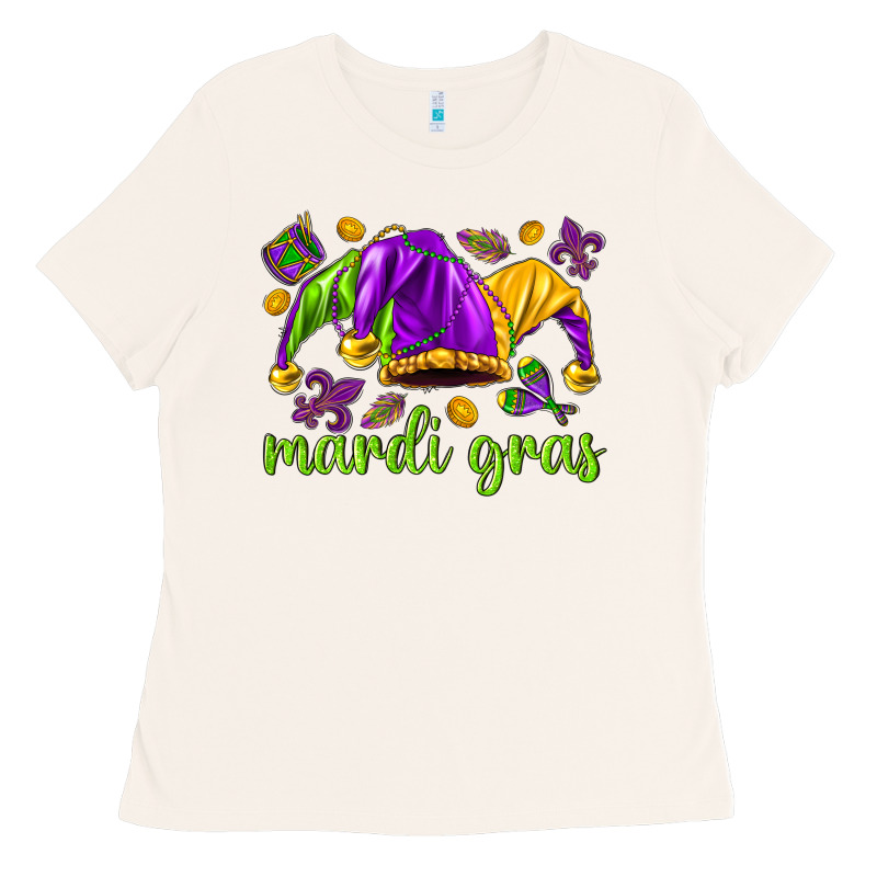 Mardi Gras With Jester Ladies Tee by NancyCooperArtShop | Teevron