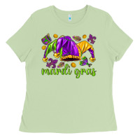 Matcha Mardi Gras with jester Ladies Tee - NancyCooperArtShop