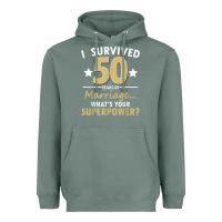Sage 50 years of marriage superpower 50th wedding anniversary Heavyweight Hoodie - trangStudio