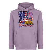 Lavender 4th of july  louisiana map Heavyweight Hoodie - BarkalooDesign