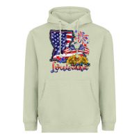 Matcha 4th of july  louisiana map Heavyweight Hoodie - BarkalooDesign