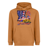 Meerkat 4th of july  louisiana map Heavyweight Hoodie - BarkalooDesign
